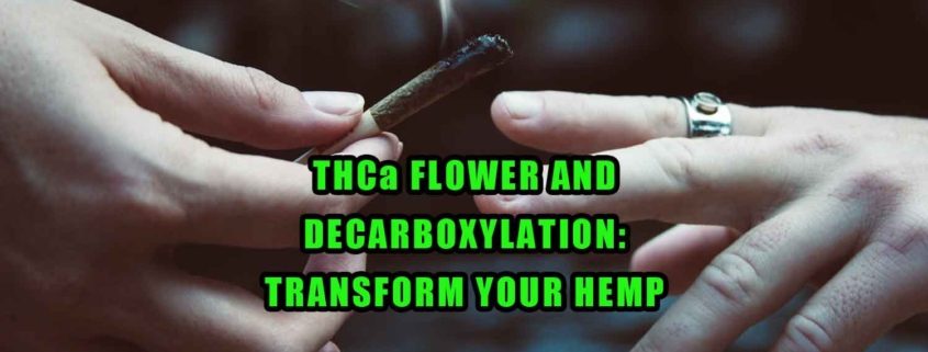 Hands passing a high THCa flower joint. Thca flower and decarboxylation: Transform your hemp. Earthy Select